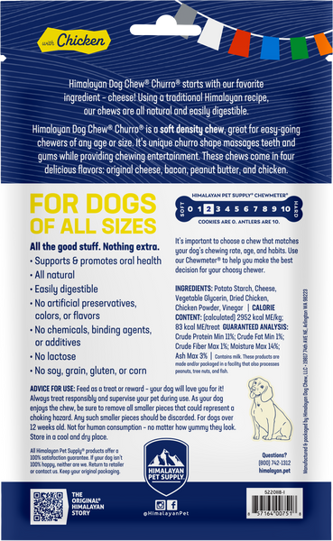 Himalayan Pet Supply Churro – Peanut Butter Dog Chew