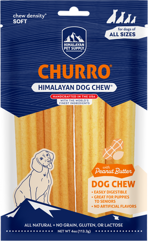 Himalayan Pet Supply Churro – Peanut Butter Dog Chew