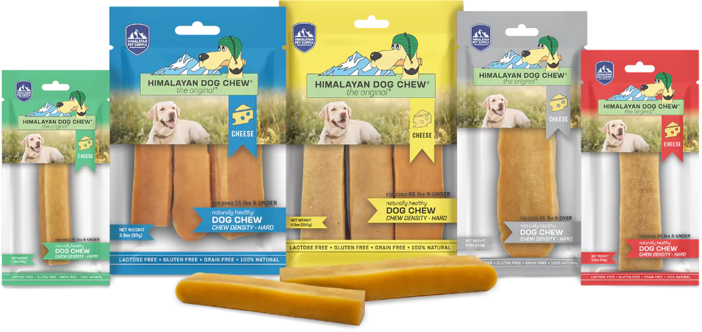 Himalayan Pet Supply hard cheese chew lineup